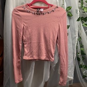 Pink H&M Jewelled Top